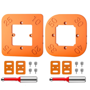 2Pcs 4 in 1 Round Corner Radius Jigs Router Templates Set for Precise Woodworking Positioning Auxiliary Tool R10-R50