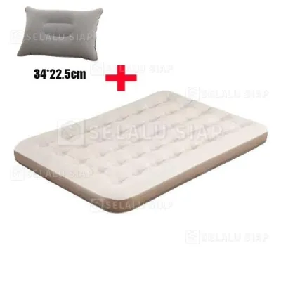Kasur Angin tempat tidur camping kasur yang menggembung sendiri perlengkapan tenda Tempat tidur udara ganda portabel yang dapat dilipat + Bantal pompa