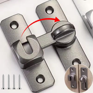 3Pcs 90/180 Degree Flip Door Lock / Home Security Sliding Door Latch / Gate Latches Hardware / Anti-theft Lock / Zinc Alloy Door Bolts