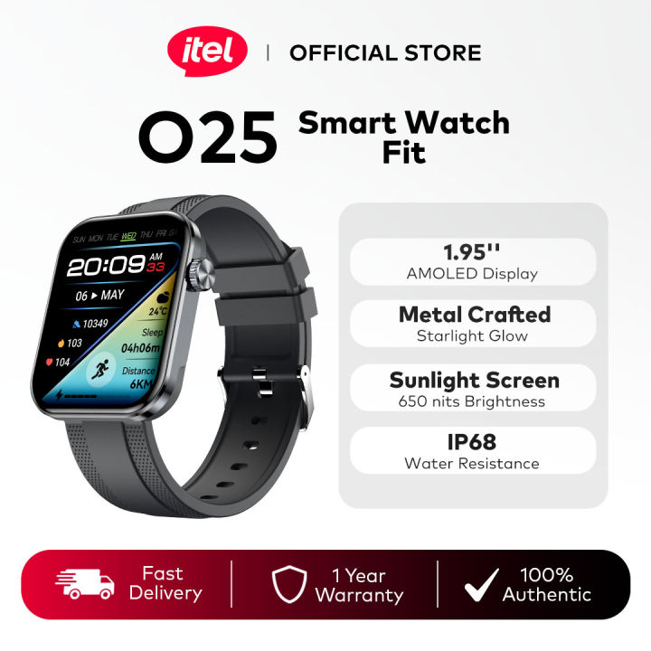 itel%20O25%20Smart%20Watch%20Fit%20%7C%201.95"%20AMOLED%20%7C%20Metal%20Crafted%20%7C%20IP68%20Water%20Resistance%20%7C%20650nits%20Brightness%20-%20Image%202