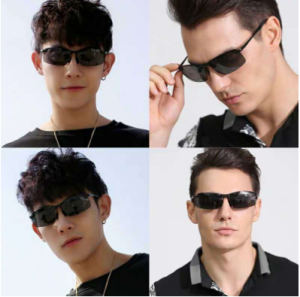 Kacamata Photochromic Hitam Frame Polarized Siang Malam