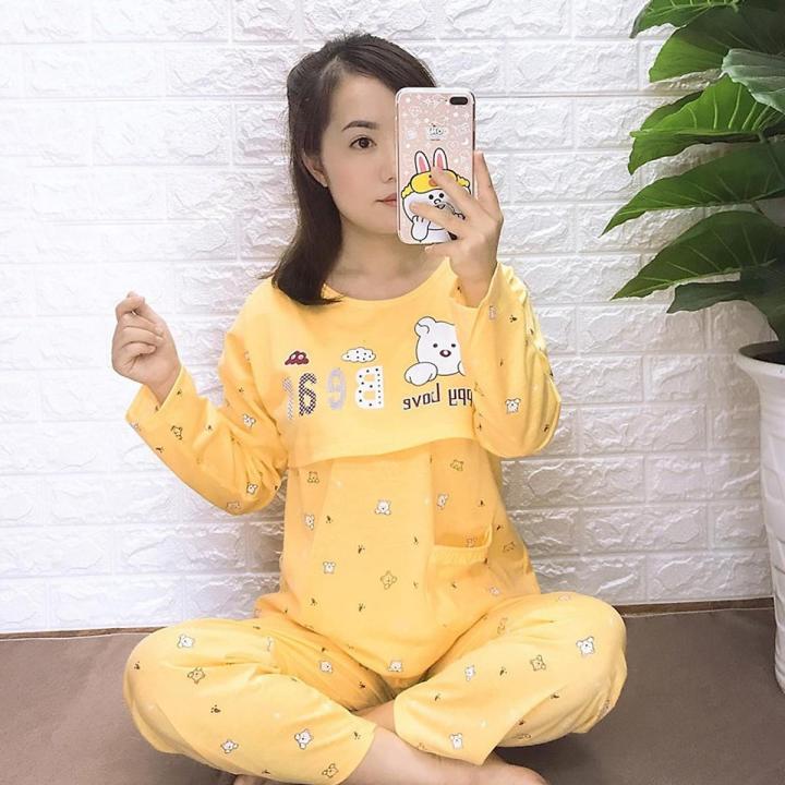 Bộ đồ  sau sinh và cho con bú tiện lợi