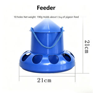 Meilovmao Pigeon Feeder Automatic Anti Waste Tower Dispenser Thickened Bowl Chicken Quail Feeding Trough Makanan Ayam