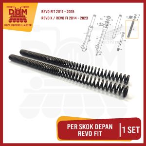Per Skok Depan REVO FIT 2014 (PSP) SET ISI 2- Spring Ver Front Fork As Shock Breaker Revo 110 FI Fit