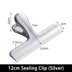 INVADER Multi-size Metal Binder Clips Stainless Steel Round/Flat/Mountain Head Ticket Bill Clamp Multifunctional Paper Clips Students
