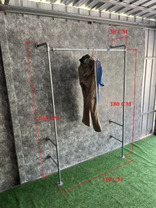 ราวตากผ้าติดผนัง 1 ช่อง ขนาดยาว 1.1 M x สูง 1.8 Mขนาดยาว 1.3 M x สูง 1.8 Mขนาดยาว 1.6 M x สูง 1.8 M