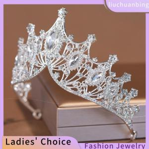 [COD] liuchuanbing Jewellery Tinh Tế Rực Rỡ Baroque Đám Cưới Headband Pha Lê Cô Dâu Vương Mão Tiaras Tóc Trang Sức Phụ Kiện Phụ Nữ Rhinestone Mũ Nón