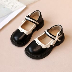 Giày Da Công Chúa Bé Gái XHXL-397 Đế Cao Su Chống Trượt Dán Velcro Thời Trang 2026