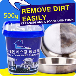 (500g) Magic Cleaning Cream Stainless Steel Oven And Cookware Cleaner Paste Removing Decontamination / Pengilat Periuk
