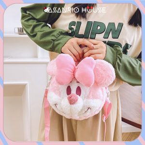 🌸Sẵn+Video🌸 Túi đeo chéo gấu bông hình Chuột Mickey - Minnie có quai xách phong cách hoạt hình Disney dễ thương - ASANRIO HOUSE