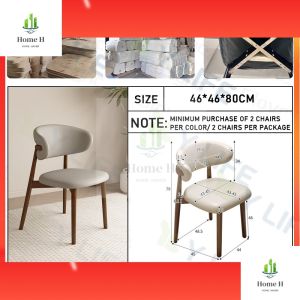 Solid Wood Dining Chair Home Chair Hotel Chair PU Waterproof/Cat Scratching Leather Fabric Wear Resistant