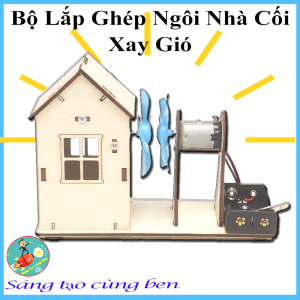 Đồ chơi lắp ghép mô hình Ngôi Nhà Cối Xay Gió chạy bằng điện Đồ chơi giáo dục sáng tạo an toàn Stem Steam
