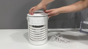 Portable Air Conditioner Fan Humidifying Fan Desktop Fan with Night Light Household Sprayer Refrigeration Conditioner