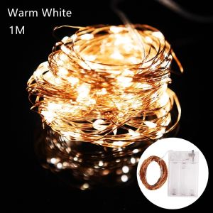 1M/5M LED Fairy String Lights Waterproof Copper Wire Christmas Ribbon Bows Lights for Party Wedding