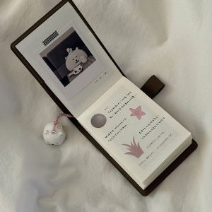 YILU Brown Pocket Book Japanese Style Ins Niche Simple Portable Mini Notebook Diary