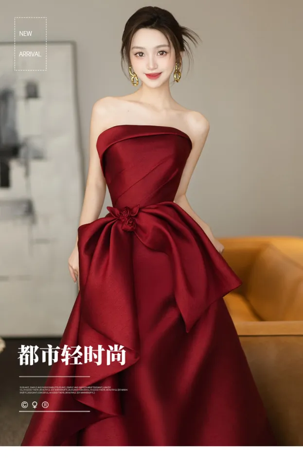 LOFALY Toast Dress Bride 2025 Fairy High End Met Gala Dress Red