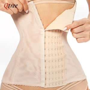6 Hook Waist Training Belt Womens Abdominal Trimmer Body Shaping Corset Tightening Belly Belt Steel Bone Compression Corset