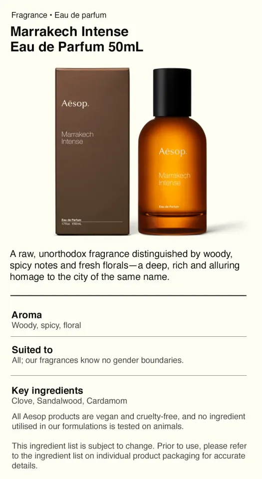 Aesop Marrakech Intense EDP 50mL | Lazada Malaysia