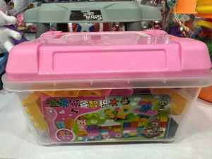 Hộp Đồ Chơi Lắp Ráp Sáng Tạo Cho Bé – Gạch Xếp Hình Nhiều Màu (Hộp Hồng)