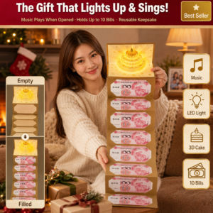 3D Music Light Red Packet Birthday New Year Greeting Card Sound LED Light Hongbao Envelope
