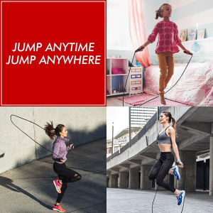 【🇲🇾Stock 】Adjustable Fitness Jump Rope Cardio Exercise Skipping Rope Physical Training Exercise Sports wire bearing for Fat Burning Weight Loss Gym Workout Training Exercises With Anti-skid Handles  Home Gym Wire Bearing rope Equipment