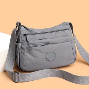 JURHOMIE Adjustable Strap Crossbody Shoulder Bag Casual Multi-Layer Multi-Pocket Handbag Lightweight Waterproof Travel Purse for Travel Work Shopping Use