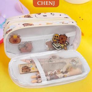 [COD] CHENJ กระเป๋าดินสอลายการ์ตูนน่ารักสำหรับนักเรียน กระเป๋าใส่ดินสอสร้างสรรค์ลายการ์ตูนการ์ตูนกระเป๋าใส่เครื่องเขียนความจุสูงกระเป๋าเครื่องสำอาง