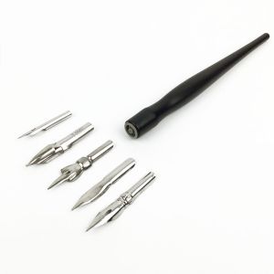 Pena Kalam Kaligrafi 1 Set Fountain Pen Kaligrafi Calligraphy Pen Manga Comic Pen Drawing Tools 1 Pen Holder + 5Nibs