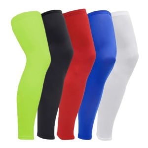 SERAPHYXO Breathable Full Leg Sleeves Sweat Wicking Knee Calf Sleeves Compression Leg Warmers Quick Drying UV Sun Long Compression Leg Sleeve Basketball
