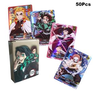 50Pcs Kartu Anime Demon Slayer Trading Card Kartu Demon Slayer 1 Box Kartu Kimetsu No Yaiba Kartu Laser