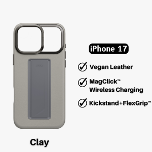 UNIQ Heldro Pro iPhone 17 Pro Max Case / iPhone 17 Pro Case MagClick Charging Vegan Leather Phone Case