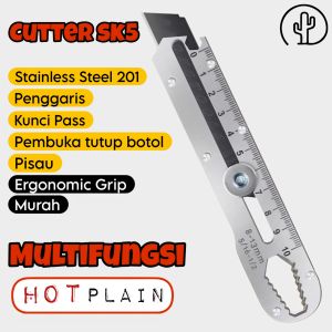 Pisau Cutter Stainless Steel SK5 Multifungsi AN