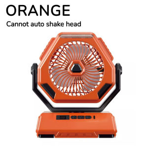 Large Capacity Camping Fan 10000Mah Type-C Ourdoor Portable Fan With Hook 270° Adjustment LED Light Wireless Fan