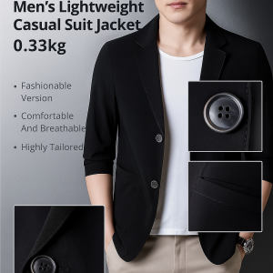 Mens Lightweight Casual Suit Jacket Simple Solid Color Blazers Business Suit Coat Party Wedding Single Suit Jacket