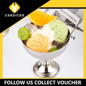 [Csndices] 304 Stainless Steel Dessert Cup Pudding Milk Jelly Ice Cream Cup Bowl Salad Bowl Dessert Fruit Plate Snack Dish