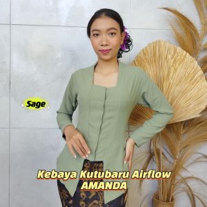 Setelan Kebaya Bali Jadi Airflow Kartini Hijab Tangan Panjang Amanda Kebaya Kerja Tidak Nerawang Atasan Baju dan Rok Kamen stretch panjang selendang wisuda pesta modern