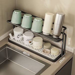 Double Layer Water Cup Drain Rack Cup Drying Rack Neat And Orderly Rak Pengeringan Cawan Save Space