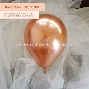 [1PACK 12 INCH ISI 50 BIJI] BALON KARET LATEX METALIK 12 INCH ISI 50 BIJI 2.8 GSM DOUBLE CHROME METALLIC DEKORASI BALON