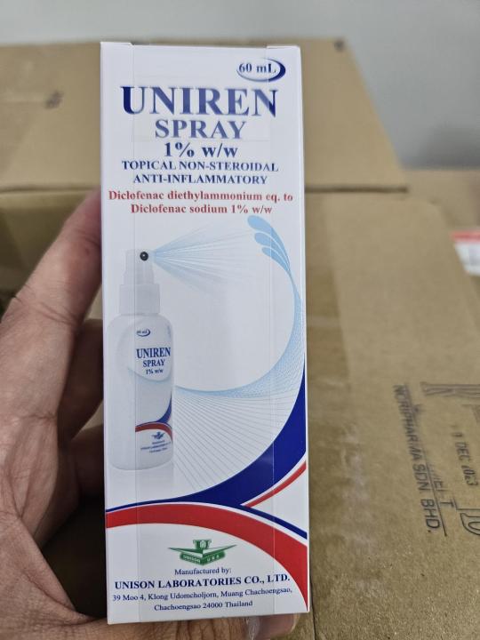 UNIREN SPRAY 60ML (MUSCLE AND JOINT PAIN)
