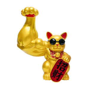 📣Giant MUSCLE unicorn ARM big arm fitness lucky cat Fortune Storage Gift Shop Office Home FengShui麒麟臂开业【收纳】招财猫风水新开张送开业礼摆