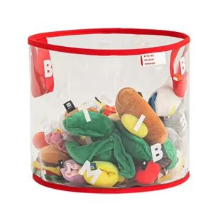 NCNC(OKDEALS01) Thickened PVC Toy Storage Basket Foldable Large Capacity Pet Supplies Storage Bag Convenient Transparent Hand-Held Storage Box Miscellaneous Items