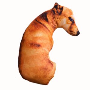 APPOINT นุ่มนุ่มๆ หมอนอิงรูปสัตว์เสมือนจริง ตุ๊กตาผ้าพลัฌ สร้างสรรค์และสร้างสรรค์ เบาะรองนั่ง Hound Hound 3D หมอนรูปสุนัข บ้านในบ้าน