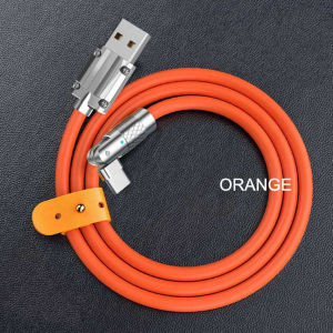 6A 120W Fast Charging 180 Rotation Cables Fast Charging Kabel Caj Android Micro USB Type C ip ios For Xiaomi OPPO Vivo