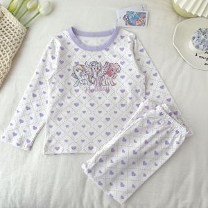 [My Little Pony] Genuine Childrens Pajamas Long-Sleeved Lycra Cotton Loungewear Girls Cute Sweet 2025 New Style