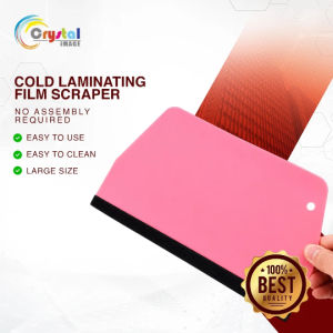 Professional Cold Lamination Squeegee Scraper – Large Pink Craft Tool for Vinyl Decals & Film - For Stickers Vinyl Film