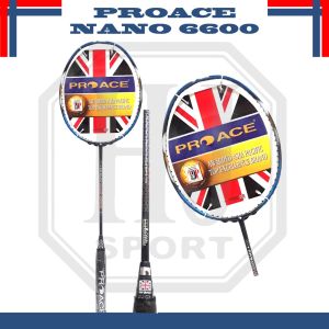Raket Original Badminton Pro Ace NANO 6600 30 LBS Bonus Komplit