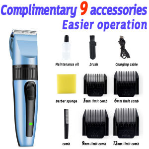 10 pcs/set razor for dogs pet electric clipper grooming machine dog and cat hair clipper USB rechargeable pet clipper nail clipper hair trimmer foot hair sharp electric clipper/shaver/razor pet care series Waterproof Low-noise Electrical Shaver Set