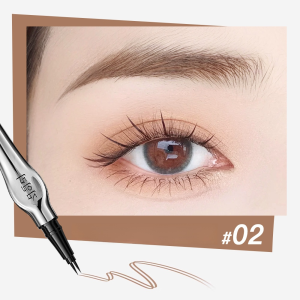 💕Waterproof and Smudge-Proof💕Multi-Purpose Waterproof Two-Pronged Eyebrow Pencil for Natural and Three-Dimensional Wild Eyebrow and Eyeliner