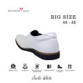 Malkazio - Jecko White | Sepatu Slip On Pantofel Putih Ukuran Jumbo - Big Size 44 45 46 47 48. 