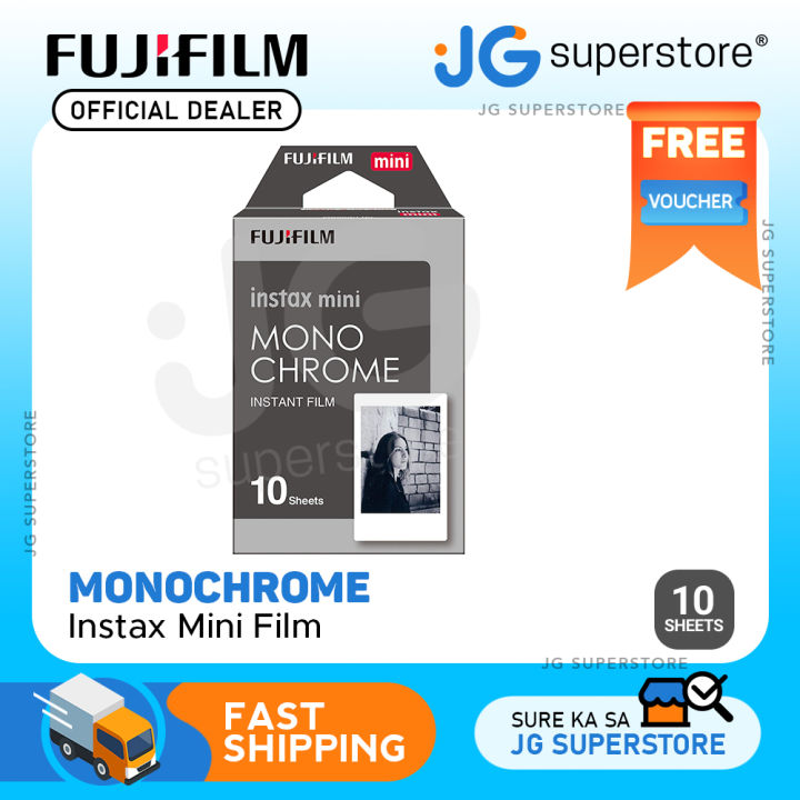 Fujifilm Instax Monochrome 10 Sheets Film for Fujifilm instax Mini Cameras, JG Superstore
